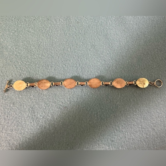 Vintage TAXCO Mexico Sterling Silver Bracelet with Red glass opals - Picture 5 of 11